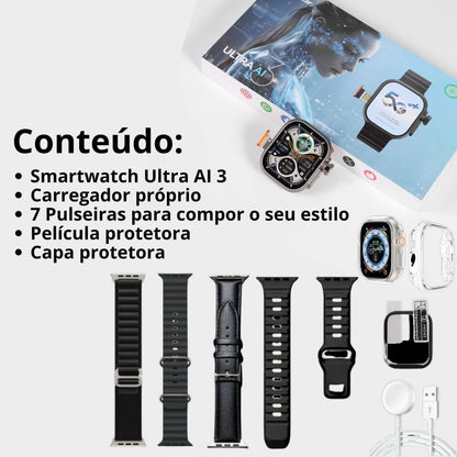 Smartwatch 5G Ultra 3 - Conectividade e Estilo™